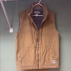 Ocean + Coast Kids full zip Brown Vest, size small EUC